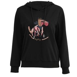 马天奴2025春夏新款纯色连帽刺绣卫衣棉质上衣时尚休闲百搭女装