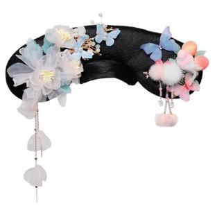 儿童发髻古风清朝格格旗头女童宫廷满族写真发型头饰组合古装汉服