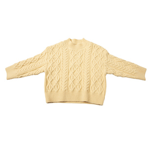 男童白色毛衣冬装新款半高领粗麻花线衣中小童男孩冬款内搭针织衫