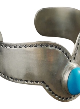 ENSAGE山脊纯银绿松石手镯