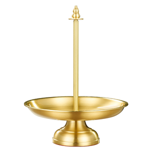 纯黄铜可伸缩盘香支架水果托盘熏香蚊香支撑架子香托座供佛香插盆