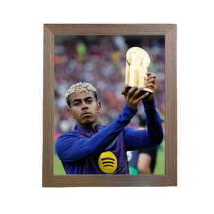 亚马尔签名海报相框桌面摆件巴塞罗那足球礼品挂画纪念品周边手办