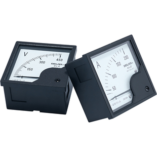 德力西电流电压表6L2-A交流安培测试表50/5A 机械指针式100A450V