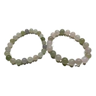 新疆和田精选白玉圆珠密度佳油润细腻串联搭配黄口料圆珠多宝手链