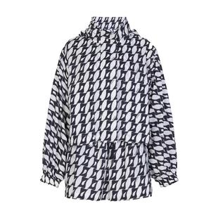 婉甸秋季度假休闲黑白趣味几何套装时尚两件套1233L0