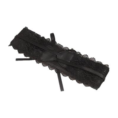 欧美复古甜美花边蝴蝶结宽腰带