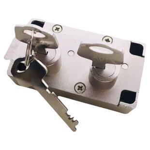 银行金库门锁双人管理双孔八叶片旗杆叶片老式保险柜保管箱锁通用