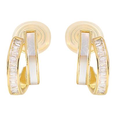 耳环母贝蚊香盘耳夹无耳洞女无痛