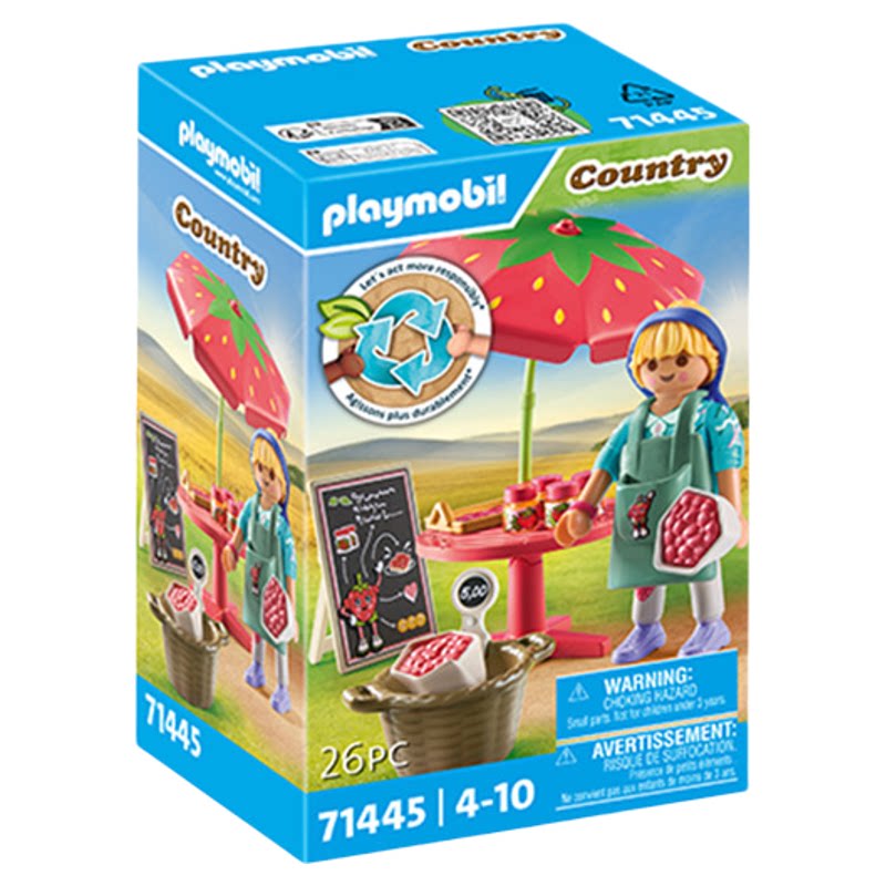 PLAYMOBIL摩比世界果酱售卖点静态模型小型拼装儿童玩具礼物71445
