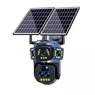 太阳能监控摄像头超清变焦360度无死角手机远程室外免流量监控器