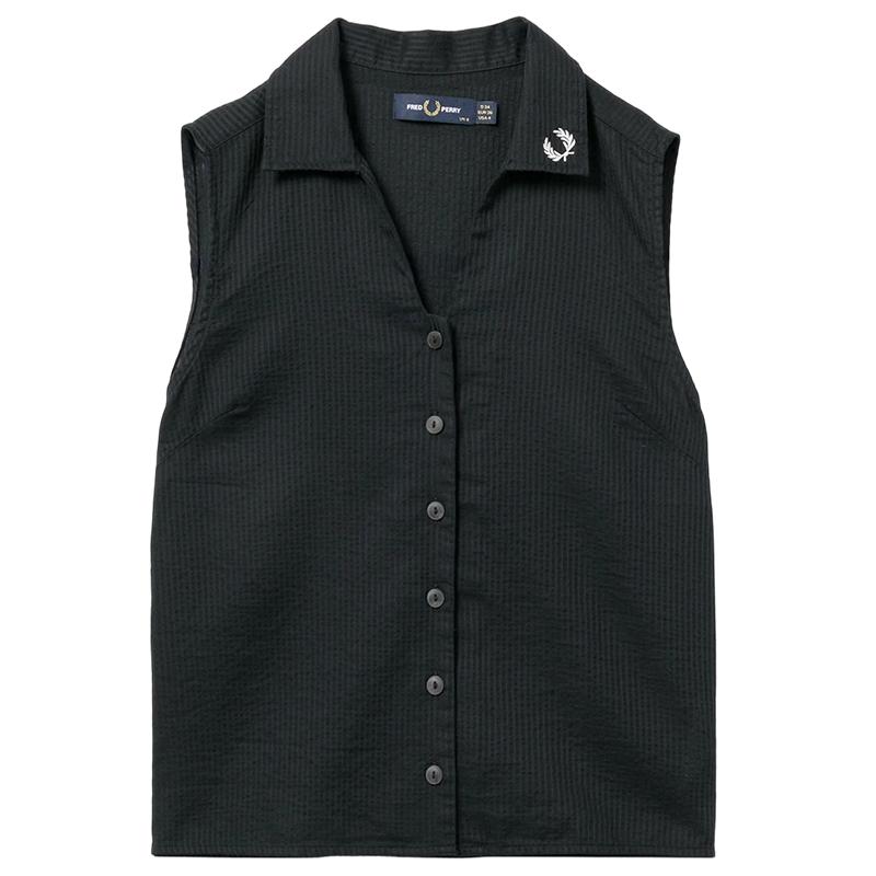 FREDPERRY无袖条纹衬衫