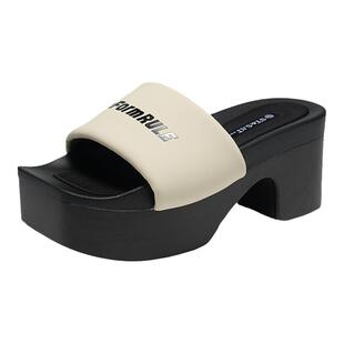 St&Sat/星期六舒适厚底一字拖夏款增高日常凉拖女鞋子SS32110871