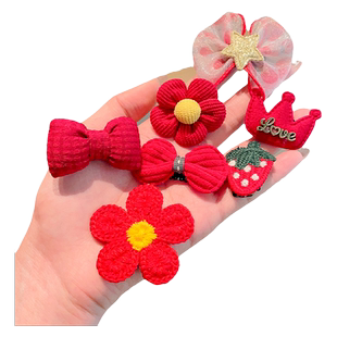 儿童可爱发夹头饰女宝宝不伤发汗毛夹婴儿胎毛发卡婴幼儿安全发饰