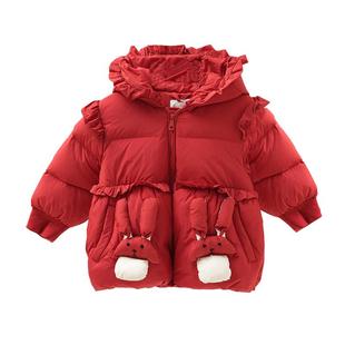 【过年服】MOMOCO/玛米玛卡女童羽绒服外套2025冬季新款儿童保暖