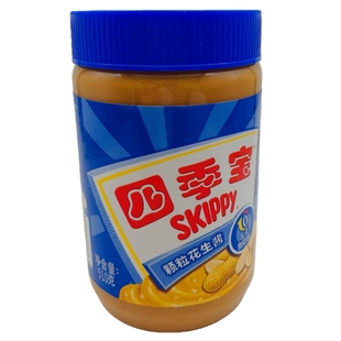 SKIPPY peanut butter 510g 四季宝 颗粒花生酱 早餐面包吐司拌面