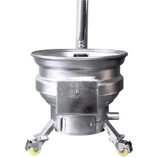 新式家用烧木柴汽车轮柴火炉加厚移动轮毂柴火灶农村新款地锅户外