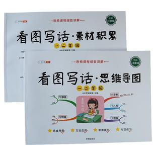 看图写话思维导图素材积累小学生一二年级看图写话6-7-8岁儿童少儿学写作专项训练 作文例文模仿写作入门小学1-2年级看图说话写话