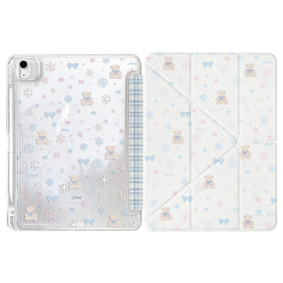 海贝新款雪花流沙iPad壳带笔槽