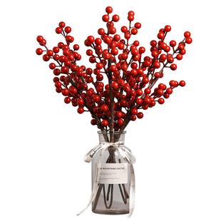 红果发财果仿真冬青假花摆设新年装饰过年插花客厅春节摆件年宵花