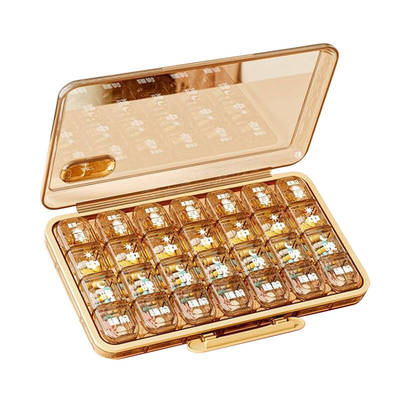 老年人分药盒一周七天便携药品分装盒吃药提醒一日三餐健忘小药盒