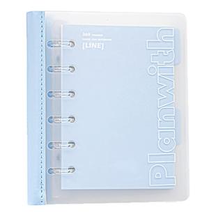 Planwith活页本A7笔记本本子2026年新款高颜值ins风小本子横线不咯手可拆卸内页初高中学生用手账本日记本