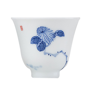 器想茶谈主人杯单杯手绘陶瓷茶杯青花个人专用杯家用品茗杯喝茶杯