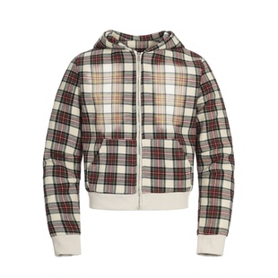 短句先生「棕素格章」痞帅卫衣