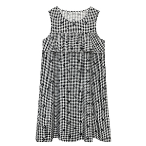 无袖棉绸睡裙夏季防凸点不带胸垫2026新款连衣裙大码妈妈家居服薄