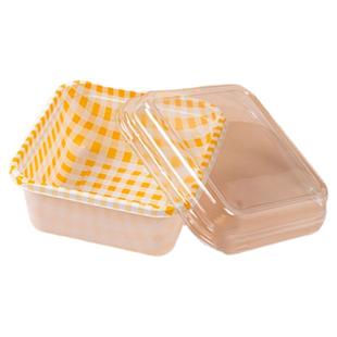 格纹便当盒慕斯蛋糕盒切块蛋糕包装盒提雪媚娘拉米苏格子盒50个装