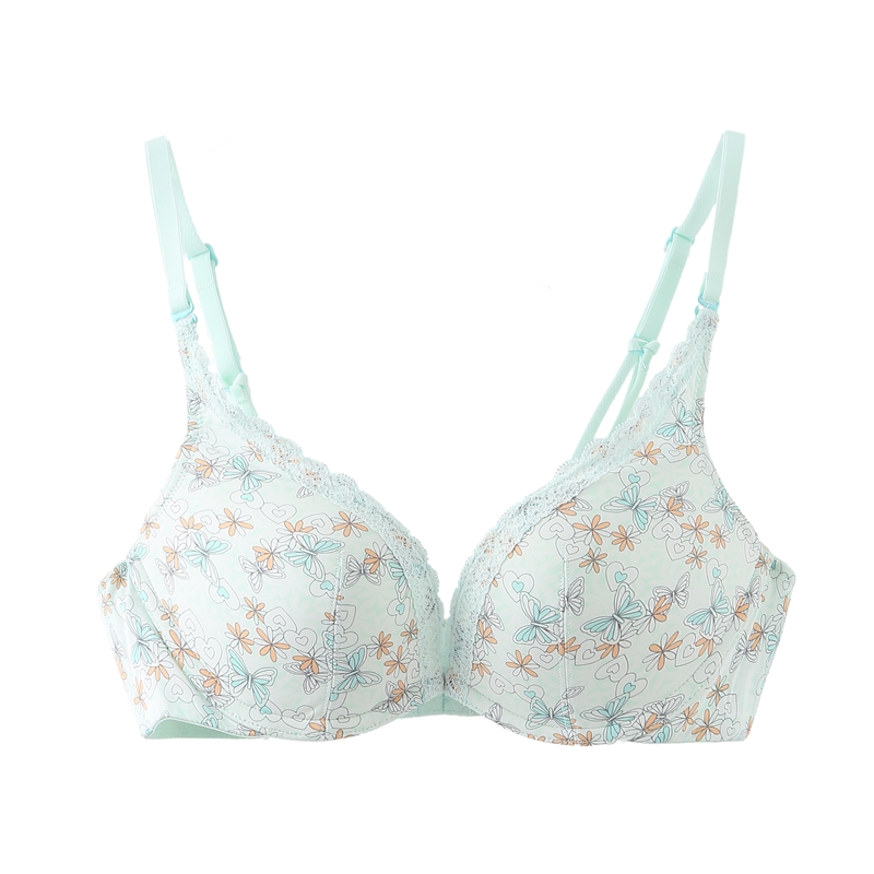黛安芬旗下sloggi文胸内衣少女正品清新春夏花朵小胸聚拢16-7868