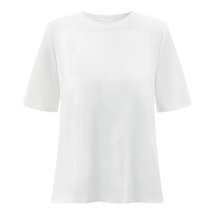 DTLANDO/商场同款夏季女新款时尚百搭白色圆领基础款短袖上衣T恤