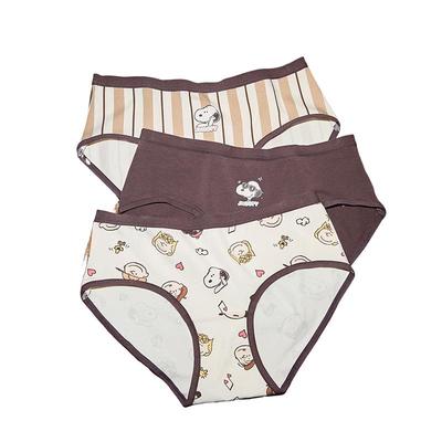Gukoo/果壳情侣内裤春夏史努比联名新款纯棉裆女士三条装内裤组合