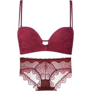 歌瑞尔无肩带内衣女聚拢小胸裸感无钢圈舒适半杯防下垂蕾丝文胸罩