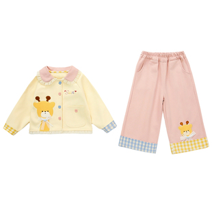 女童外套套装春装2026新款超好看韩系儿童裤子女宝宝春秋洋气衣服