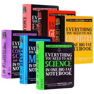 英文原版 Everything You Need to Ace Science Math Chemistry 美国少年学霸超级笔记6册 化学几何学数学科学计算机编码 进口书籍