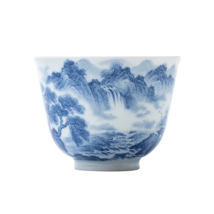 云笼伴险峰丨青花云雾山水花神杯主人杯 三余山水 山水之巅