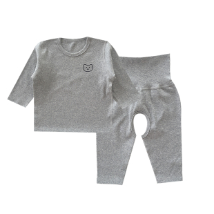 婴儿衣服秋冬婴幼儿打底男宝宝秋衣套装高腰护肚开档秋裤分体套装