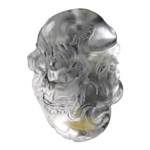 天然白水晶生肖龙吊坠 白色透明能量石项链挂件 本命年饰品