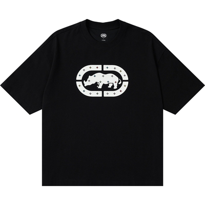 ecko红犀牛烫钻印花短袖t恤