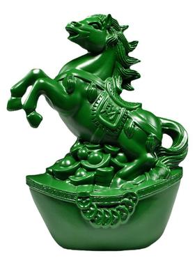 实木雕刻马摆件生肖马到成功装饰