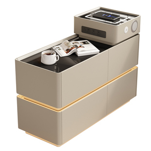 新款智能实木边几家用小户型客厅阳台沙发侧边柜窄小多功能置物架