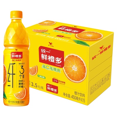 果汁饮料统一鲜橙多整箱装