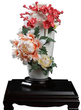 东方泥土陶瓷家居客厅酒柜摆件