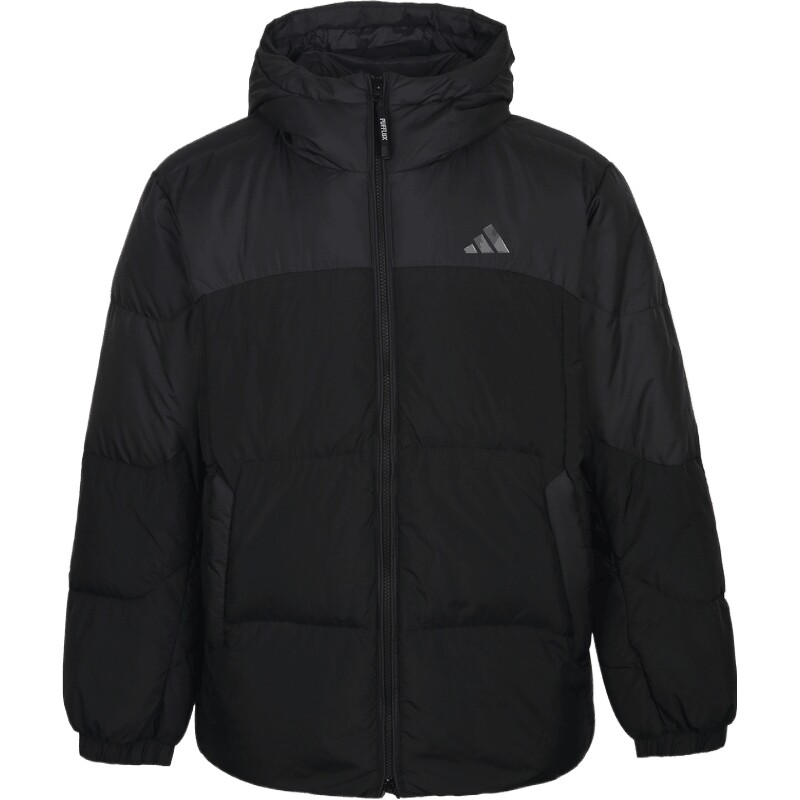 滔搏丨adidas阿迪达斯男子舒适百搭潮流运动休闲连帽羽绒服LI0520