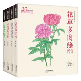 色铅笔温情手绘全4册呆萌动物绘 留香蔬果绘浪漫甜点绘花之绘色铅笔图绘彩色铅笔绘画书籍零基础入门教程技法 天美少儿