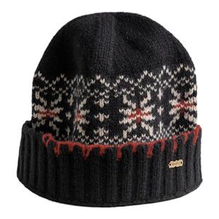 疯帽子 美式复古费尔岛提花纯羊毛毛线帽保暖百搭冷帽女秋冬