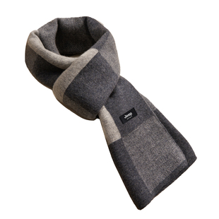 JEEP SPIRIT吉普围巾男士冬秋冬日礼物礼盒装送男友保暖冬围脖男