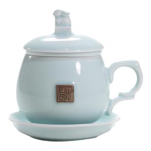 西泠印社集团龙年福虎纳吉祥龙泉青瓷十二生肖印章守护杯送礼一人茶具水杯办公礼物商务礼品套装家用功夫杯