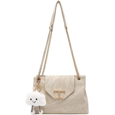 稻草人秋冬新款包包链条云朵斜挎包百搭腋下包小方包通勤女包