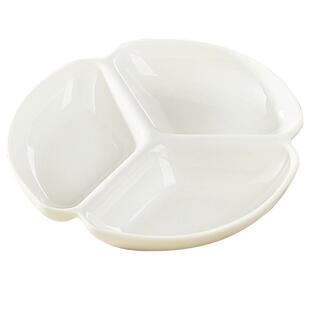 陶瓷分格餐盘家用日式一人食三格盘减肥脂定量大人盘子分隔早餐具